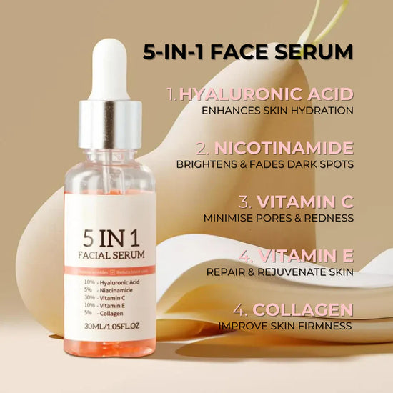 Sérum visage 5 en 1 JAYSUING à l'acide hyaluronique et à la vitamine C