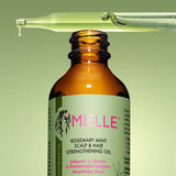 Hair Growth Essential Oil Rosemary Mint Hair Strengthening Oil Nourishing Treatment for Split Ends and Dry Mielle Organics Hair