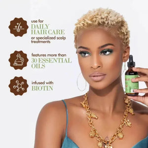 Hair Growth Essential Oil Rosemary Mint Hair Strengthening Oil Nourishing Treatment for Split Ends and Dry Mielle Organics Hair