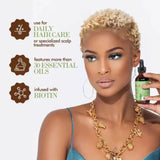 Hair Growth Essential Oil Rosemary Mint Hair Strengthening Oil Nourishing Treatment for Split Ends and Dry Mielle Organics Hair